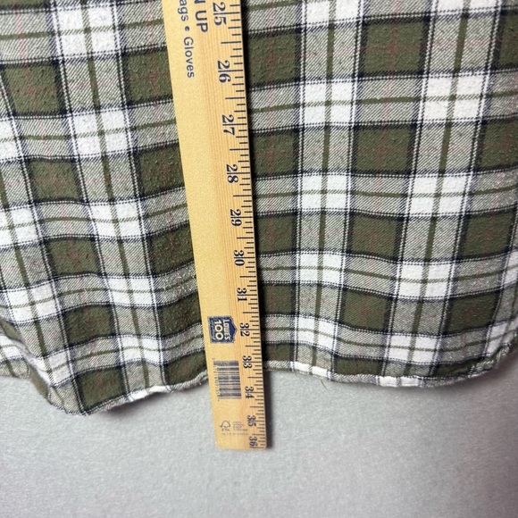 Bass Pro Shop Mens 100% Cotton Green Long Sleeve Button Down Flannel size 2XL - Picture 13 of 14